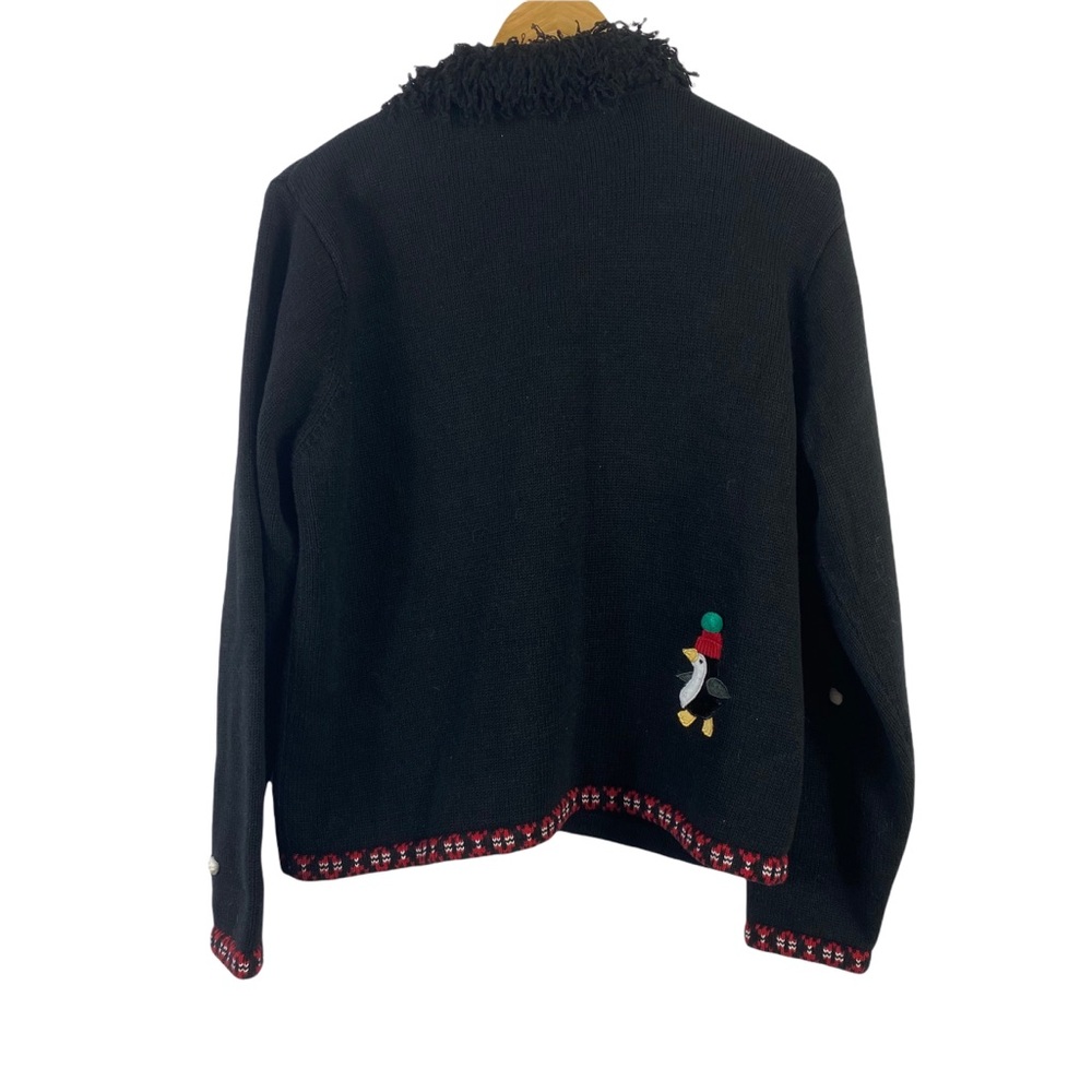 Karen Scott Sport Womens Ugly Christmas Sweater Cardigan Winter Ugly Sweater L - Picture 3 of 7